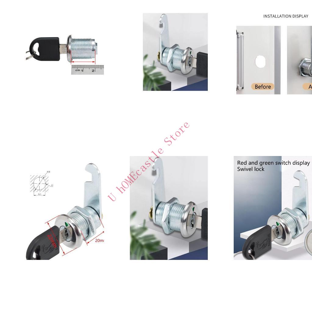 Zinc Furniture Hardware - 63HF 2세트 서랍 캠 잠금 보안
