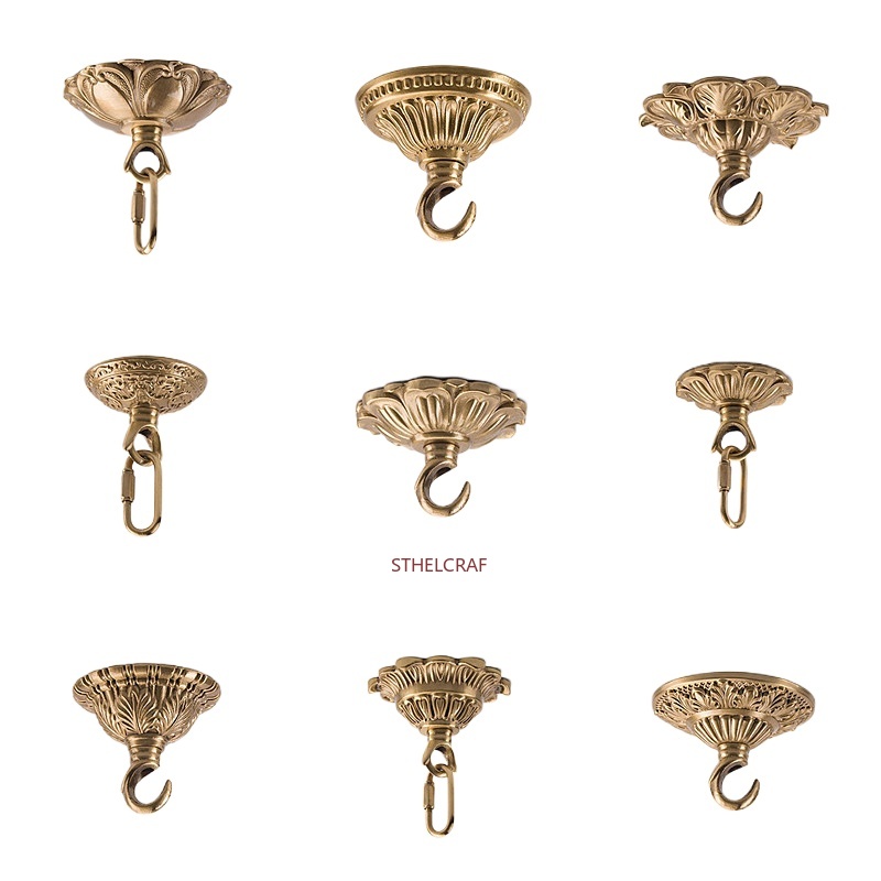 Zinc Furniture Hardware - 1PC 고급 황동 후크 홈 인테리어