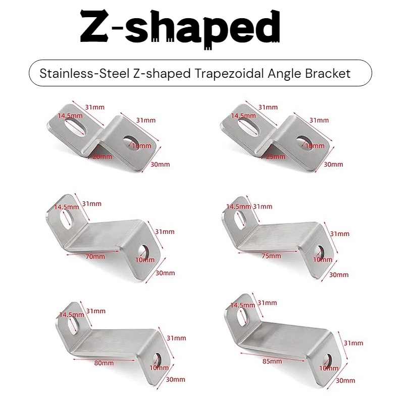 Furniture Hardware Connectors - 3mm 두께의 스테인레스 스틸 Z형 앵글