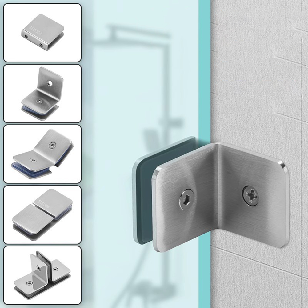 Furniture Hardware Connectors - 스테인리스 스틸 90 ° 유리 고정