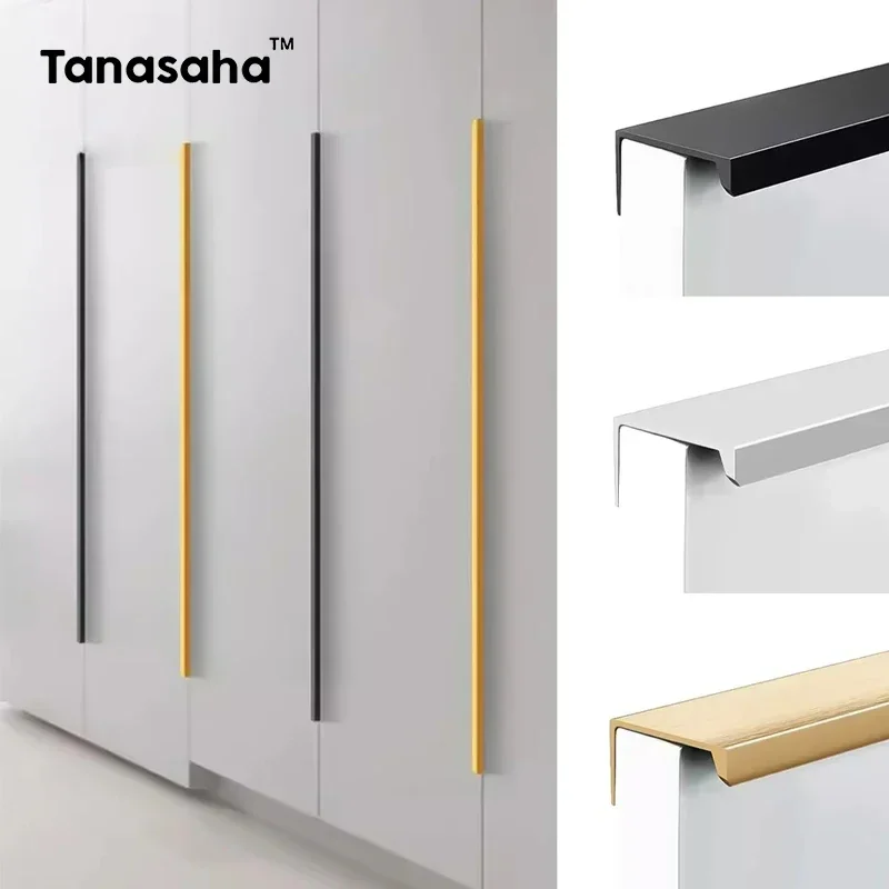 Furniture Hardware Gold - 숨겨진 가구 핸들 매트 블랙 골드