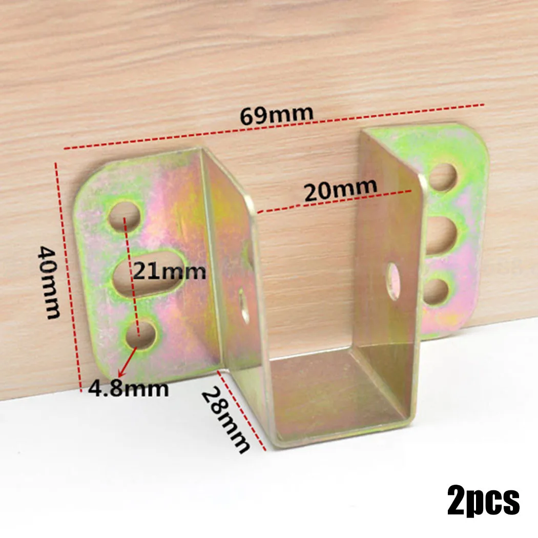 2pcs U 모양의 금속 침대 브래킷 침대 프레임 고정 - Furniture Hardware Connectors 리뷰 및 가격