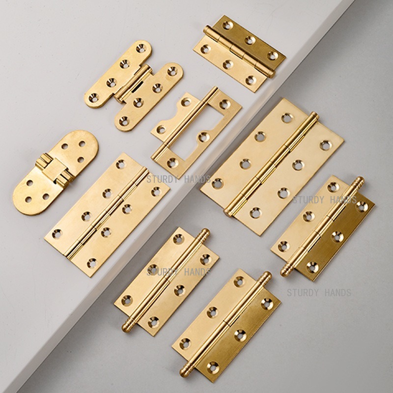 10개 황동 경첩, 금색 경첩 옷장 문 접이식 레트로  - Furniture Hardware Gold 리뷰 및 가격