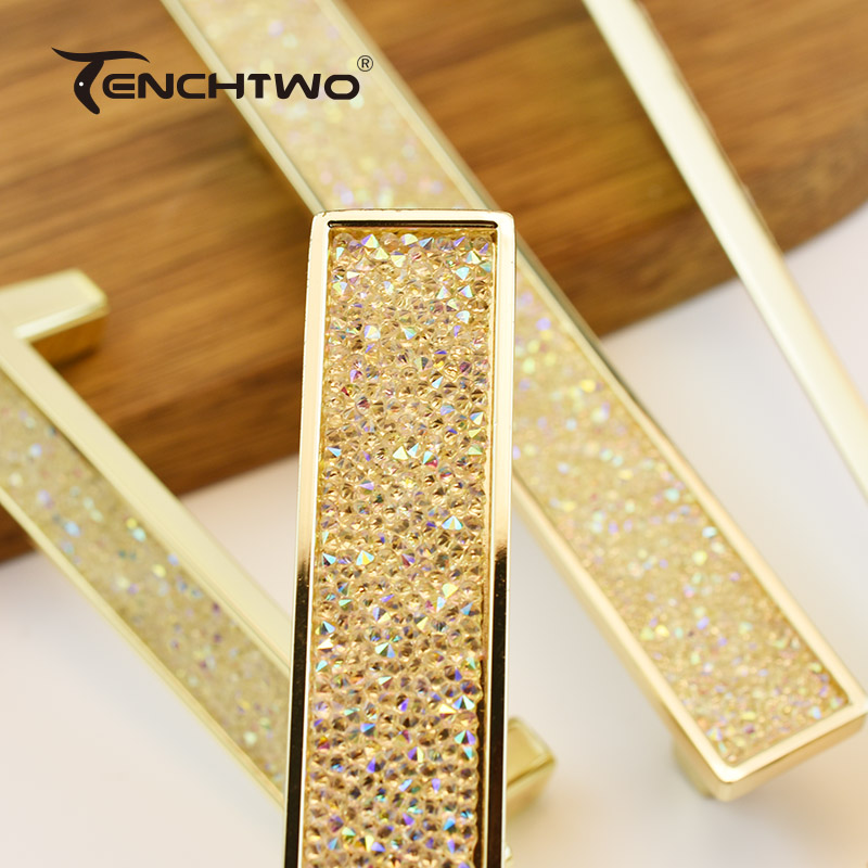 골드 크리스탈 다이아몬드 가구 손잡이 문 옷장 주방 보 - Furniture Hardware Gold 리뷰 및 가격