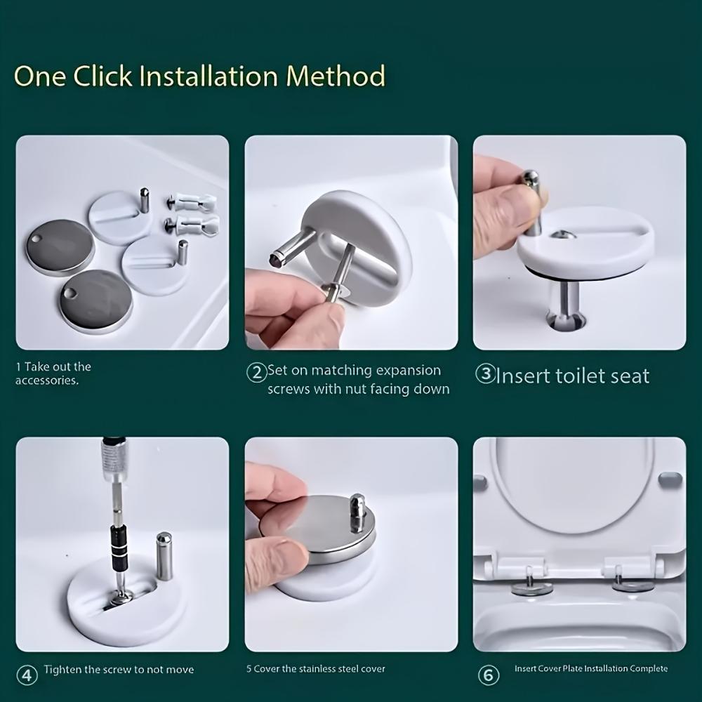 1쌍 스테인리스 스틸 변기 시트 연결 부품 교체용 가구 - Furniture Hardware Connectors 리뷰 및 가격