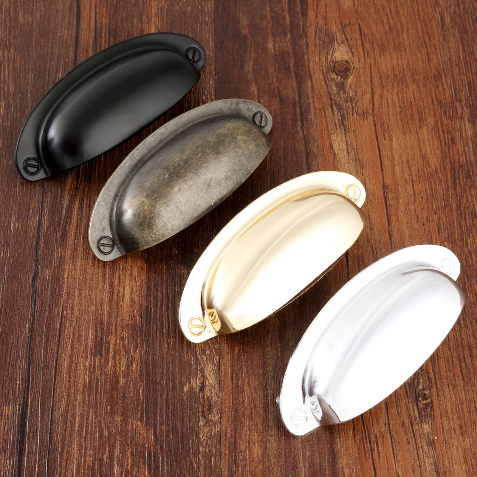 1 세트 108mm * 40mm 쉘 풀 핸들 골동품 청 - Furniture Hardware Gold 리뷰 및 가격