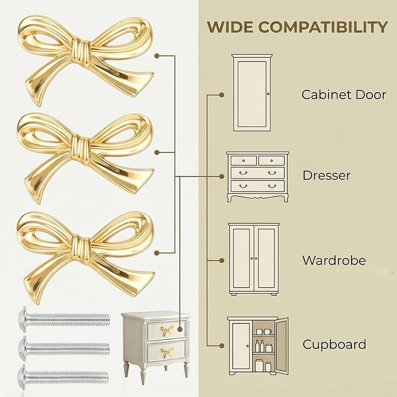 2/4/8Pcs 활 모양 서랍 손잡이 골드 캐비닛 손잡 - Furniture Hardware Gold 리뷰 및 가격