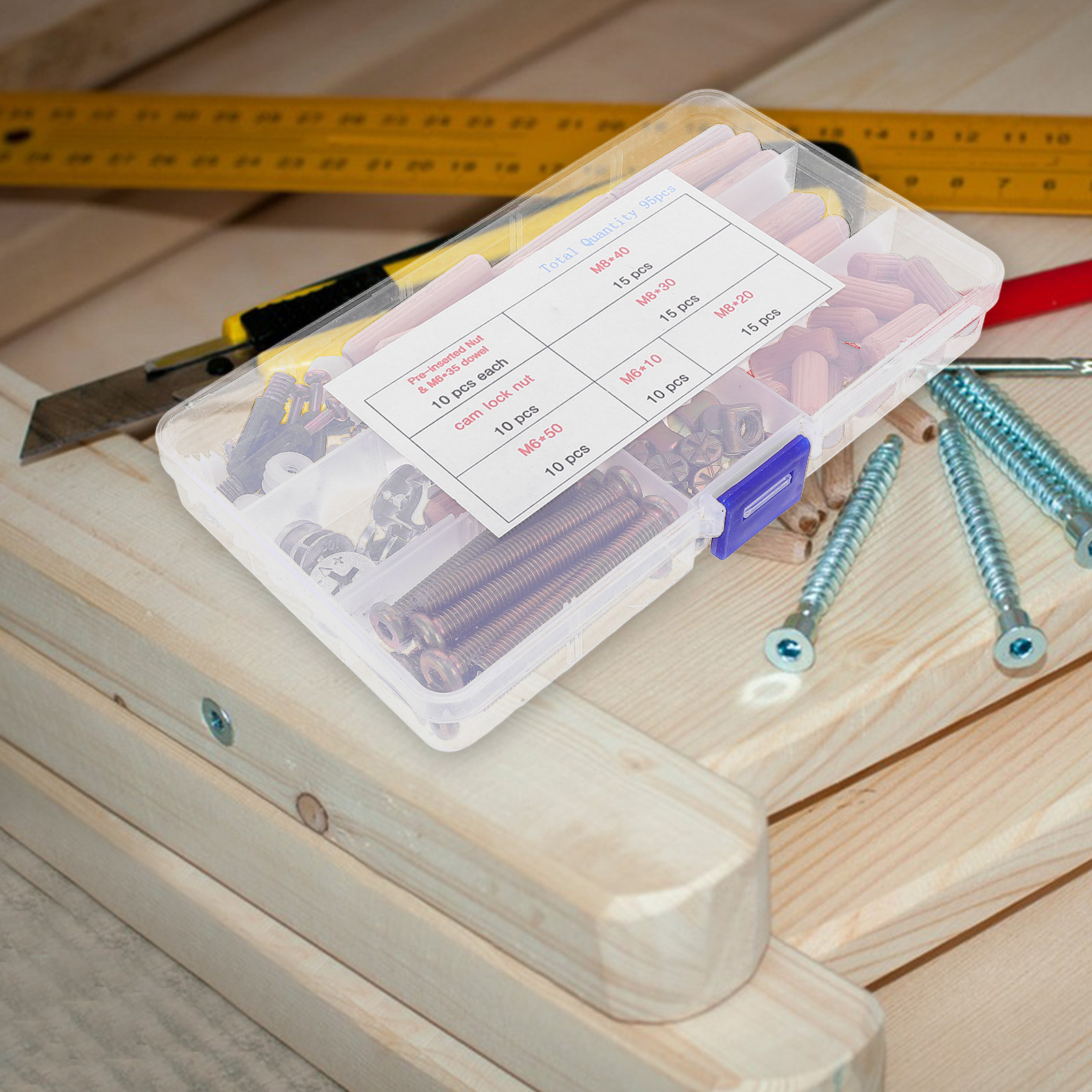 95개로 구성된 2층 침대 부속품 세트: 가구 연결 부 - Furniture Hardware Connectors 리뷰 및 가격