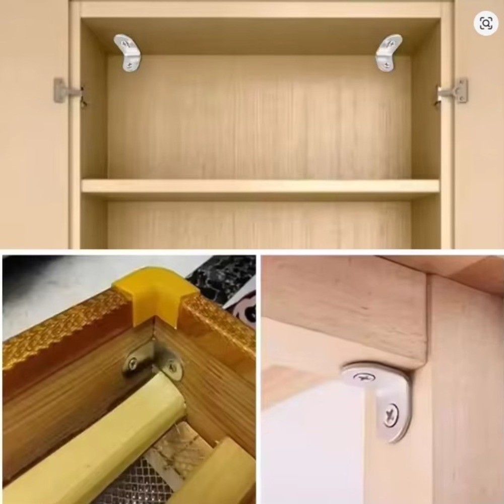 10개 스테인리스 스틸 직각 코너 브레이스 소형 안정적 - Furniture Hardware Connectors 리뷰 및 가격