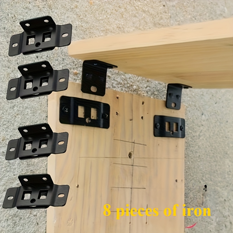4세트 2-in-1 금속 고정 클립, L자형 90 °  - Furniture Hardware Connectors 리뷰 및 가격